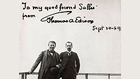 Thomas Edison and Adolphe Salles (son in law of Gustave Eiffel) on the Eiffel Tower